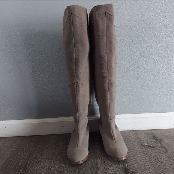 Sole Society Tiff Over The Knee Boots Taupe Size 8.5 - Picture 3 of 15